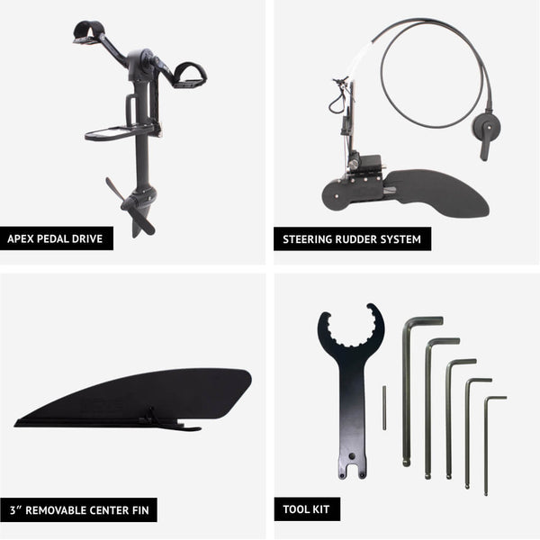 Bote APEX Pedal Drive + Rudder System – SUP & Skiff Outfitters