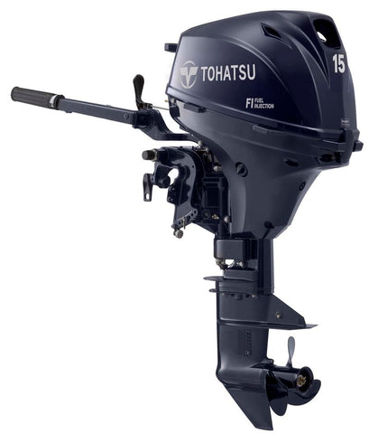 Tohatsu 15 HP MFS15EEFS Outboard Motor 15" Shortshaft Fuel Injected