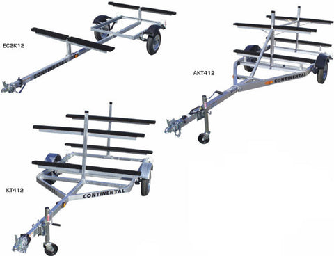 Continental Trailer for Kayak or SUP Stand Up Paddleboards