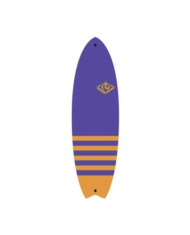 Progressive 5’6” Soft Top Fish Surfboard w/FCS Fins and Leash