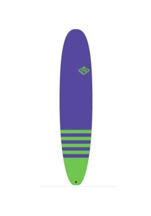 Progressive 9’6” Fun Soft Top Surfboard w/FCS Fins & Leash