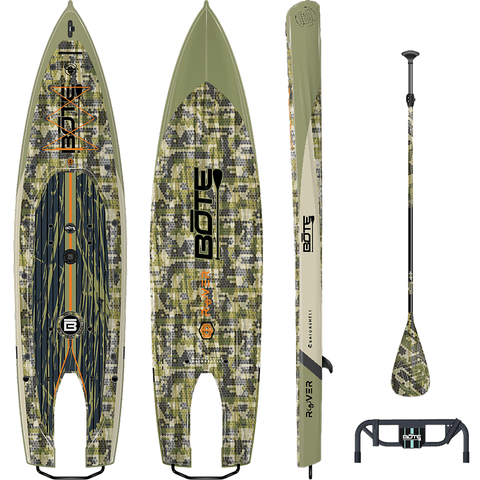 Bote Rover PaddleSkiff MicroSkiff GatorShell Powered by 6hp Outboard ...