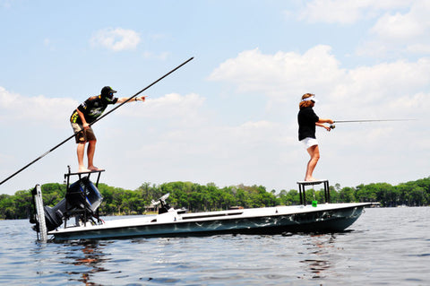 best push pole for fishing MHX Carbon Fiber 19, 21 & 23' (four sections Assembled MHX Carbon Push Pole
