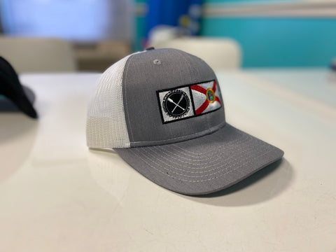 SUP & Skiff Outfitters FL Flag 6 Panel Trucker Mesh Hat