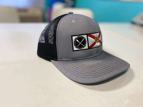 SUP & Skiff Outfitters FL Flag 6 Panel Trucker Mesh Hat